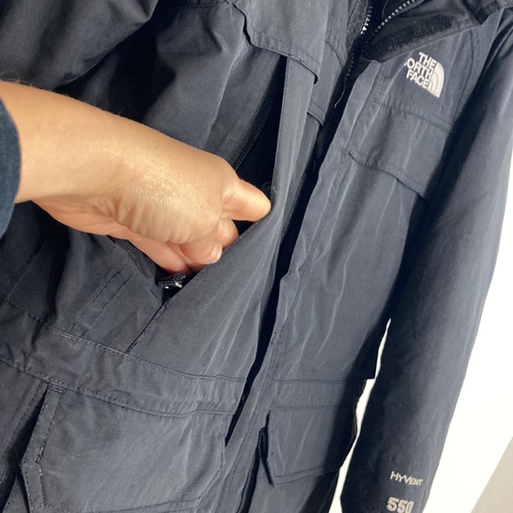 The North Face Coat Boys Large Black Goose Down 550 Hyvent Winter Jacket - Picture 6 of 16